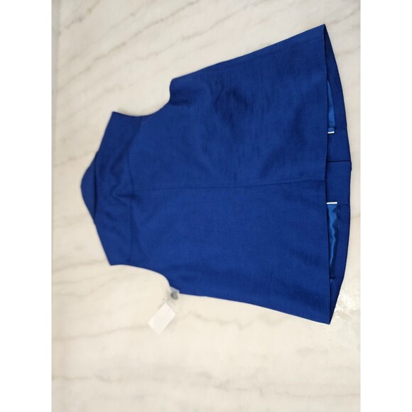 NWT Anne Klein Women's Vest Small Royal Blue Lined Dress Suit Jacket Size 12 - Picture 9 of 12